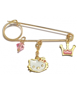 Child Pendant Silver 925° Hello Kitty & crown