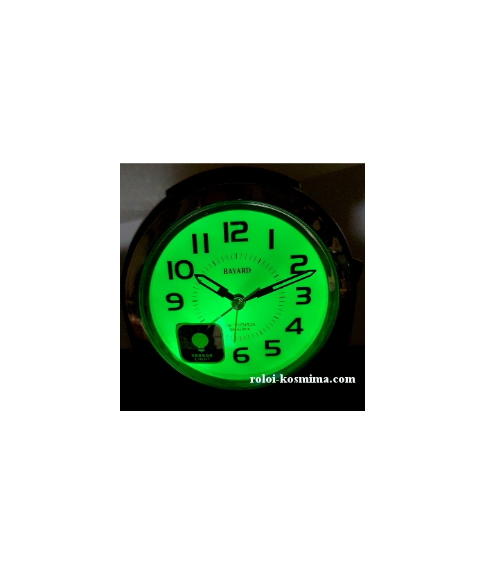 Ρολόι Ξυπνητήρι BAYARD Αθόρυβο Πλαστικό Light Sensor ST910.1