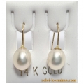 Earrings hanging gold Pearls