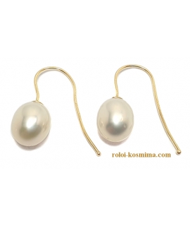 Earrings hanging gold Pearls 2