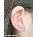 Σκουλαρίκια Ασημένια ear-climber Σπείρα