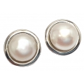 Earrings Silver Hanging Pearl