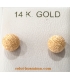 Earrings gold K14 Satin