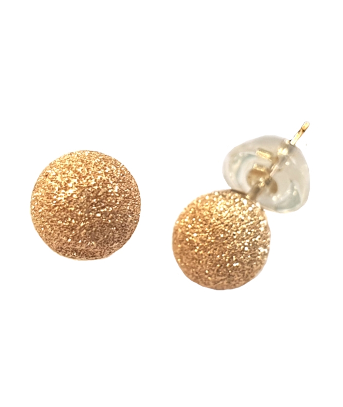 Earrings gold K14 Satin