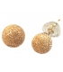 Earrings gold K14 Satin 5mm