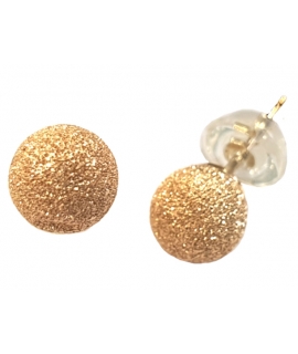 Earrings gold K14 Satin 5mm