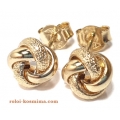 Earrings gold K14 "Knot"