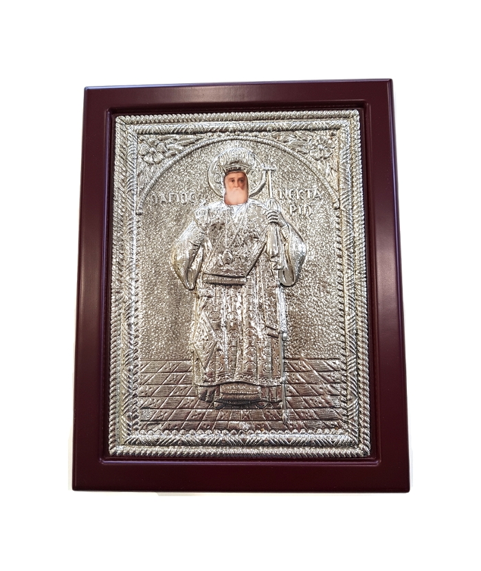 Silver icon 925° "Saint Nektarios"