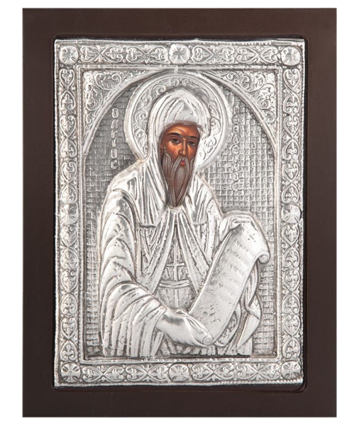 Ασημένια Εικόνα "Αγιος Γεράσιμος" 19x24cm