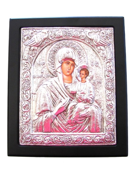 Silver icon  "Παναγία Οδηγήτρια" 23x28cm