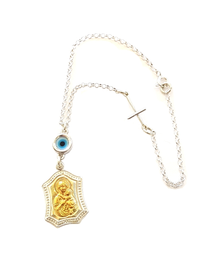 Car Amulet Silver 925° "Mary" Two sides
