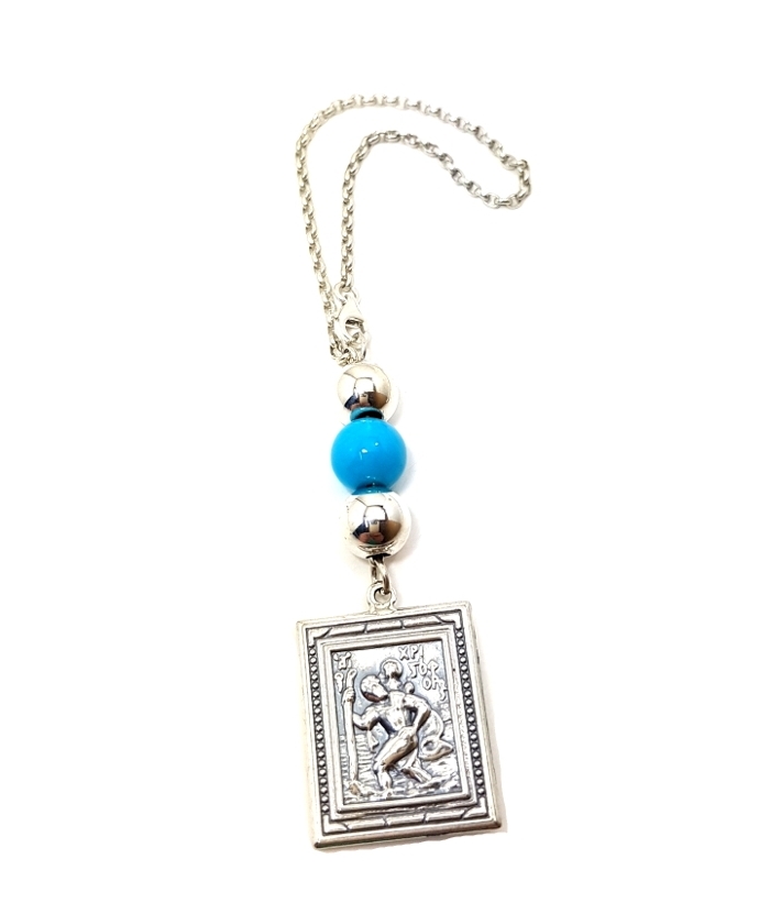 Car Amulet Silver 925° "Saint Christopher"