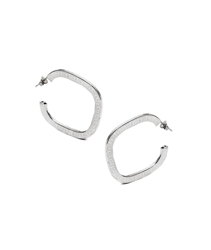 Earrings hoop Silver "Greca"