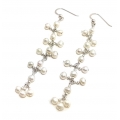 Earrings Silver with pearls