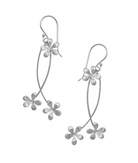 Earrings Silver with daisies
