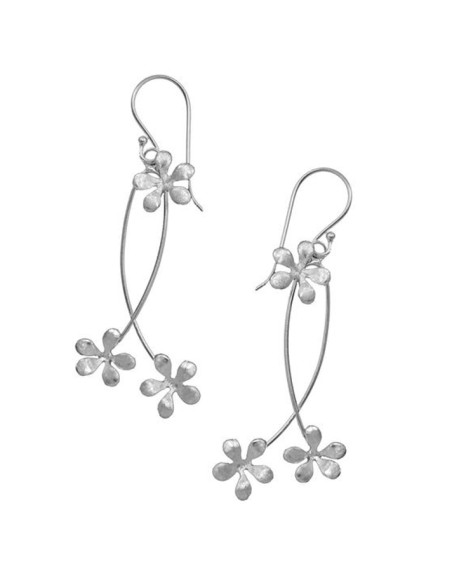 Earrings Silver with daisies