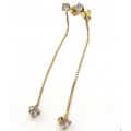 Earrings hanging gold K14 