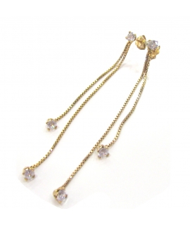 Earrings hanging gold K14 