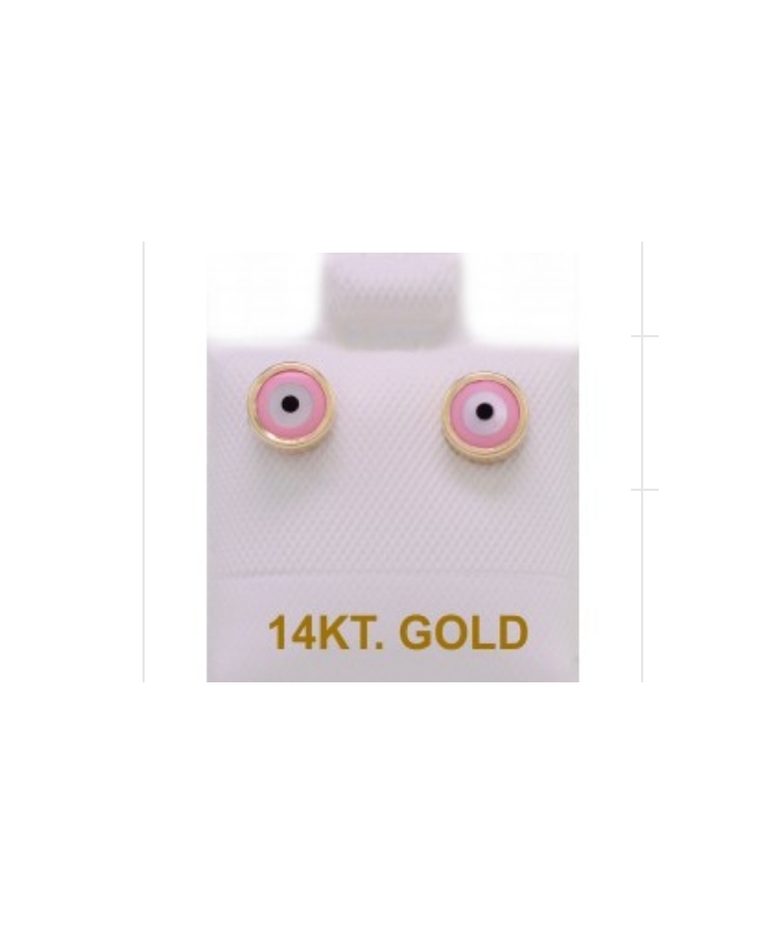 Earrings gold K14 "Eyes"