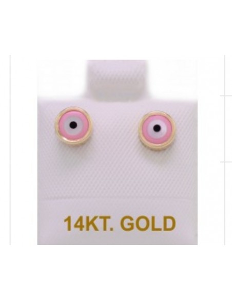 Earrings gold K14 "Eyes"