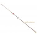 Bracelet Whitegold K14 'Star & Cross'