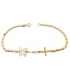 Bracelet Gold ''Butterfly and Cross''