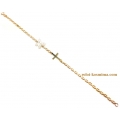 Bracelet Gold ''Butterfly and Cross''