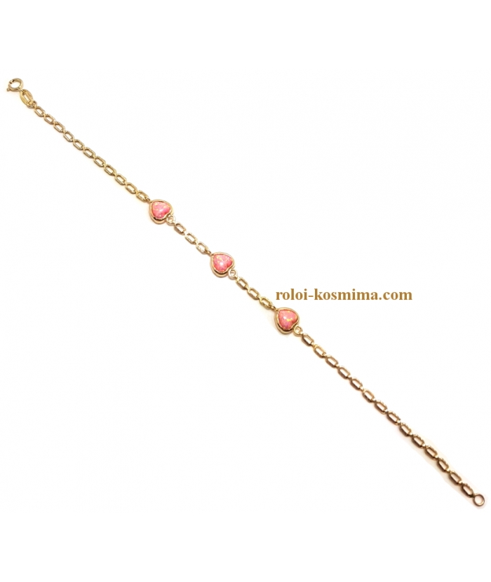 Bracelet Gold ''Hearts''