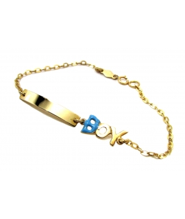 Child name Bracelet Gold Boy