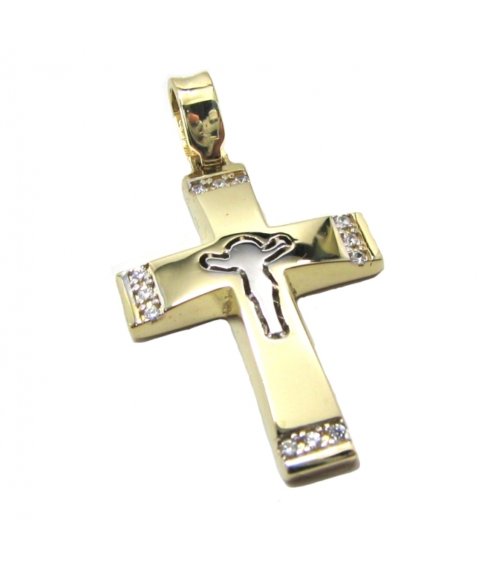 Cross Baptism gold K14