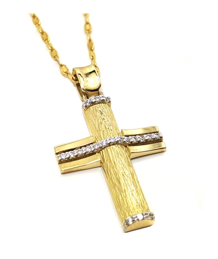 Cross Baptism gold K14