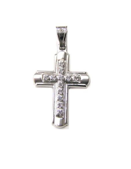 Cross Baptism whitegold K14