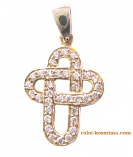 Cross Baptism gold K14 2