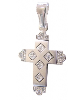 Cross Baptism whitegold K14