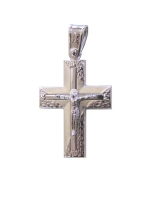 Cross Baptism whitegold with crucifixion 2