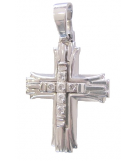 Cross Baptism whitegold K14