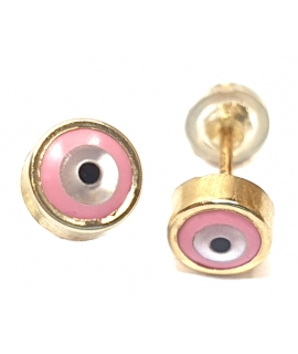 Earrings gold K14 "Eyes"