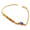 Child name Bracelet Gold 'Car-eye'