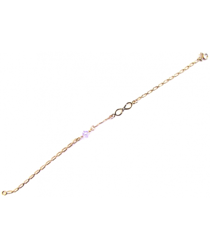 Bracelet gold with infinity