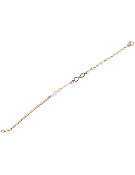 Bracelet gold with infinity