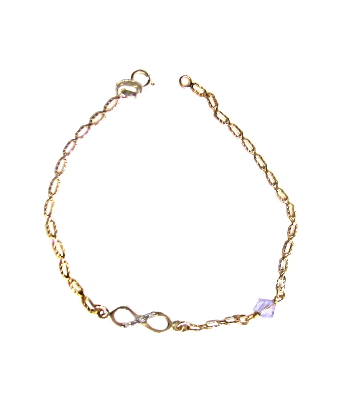 Bracelet gold with infinity