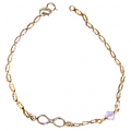 Bracelet gold with infinity