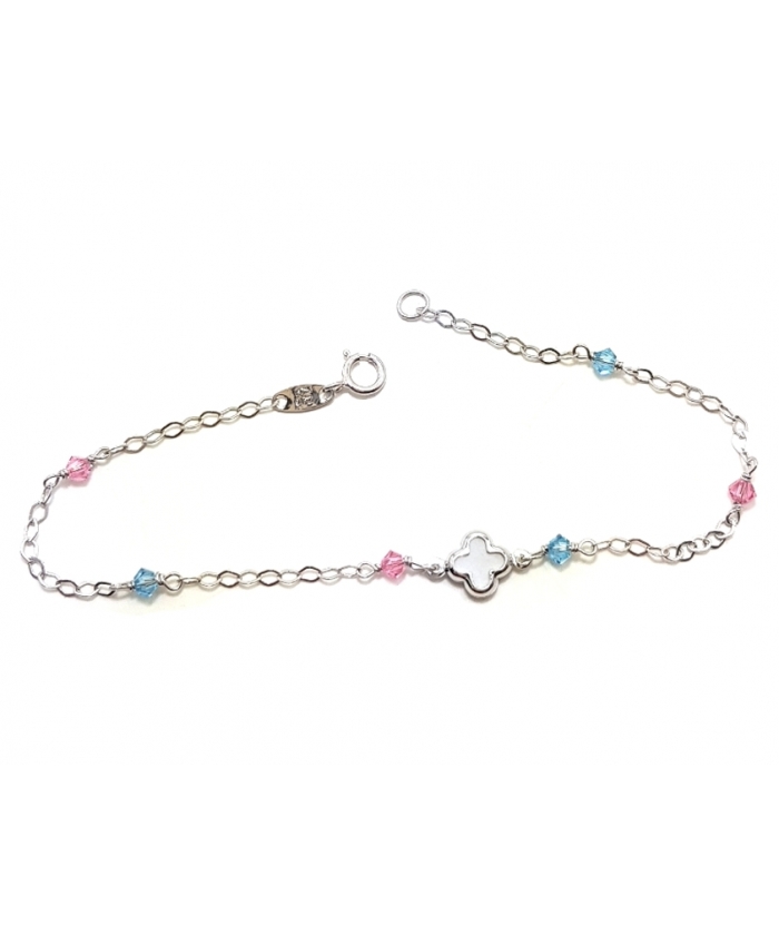 Bracelet Whitegold K9 "Cross"