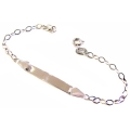 Child name Bracelet whitegold K14