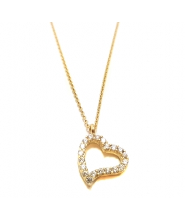 Necklace Gold K14 'Heart'