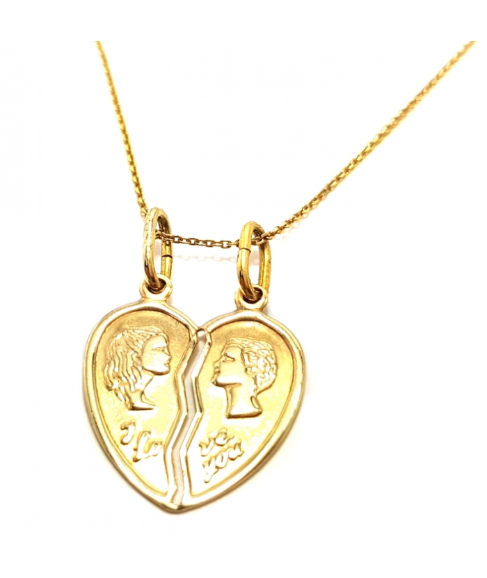 Necklace Gold 'Lover's heart'