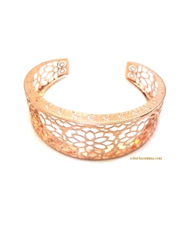 Βραχιόλι Ασημένιο Χειροπέδα Rosegold 2