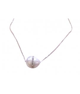 Necklace white-Gold ''pearl''