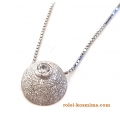 Necklace Κ14 white-gold 'motif'