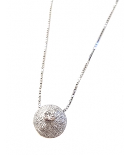 Necklace Κ14 white-gold 'motif'
